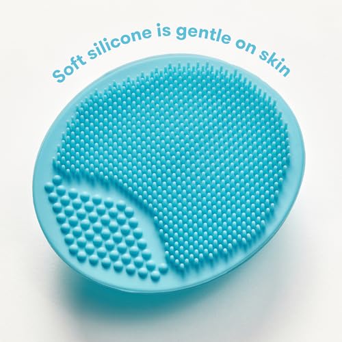 Frida Baby DermaFrida The SkinSoother Cepillo de baño para bebé | Cepillo para costra láctea para bebés, esencial para bebés para piel seca, tratamiento de costra láctea y eczema | 2 paquetes
