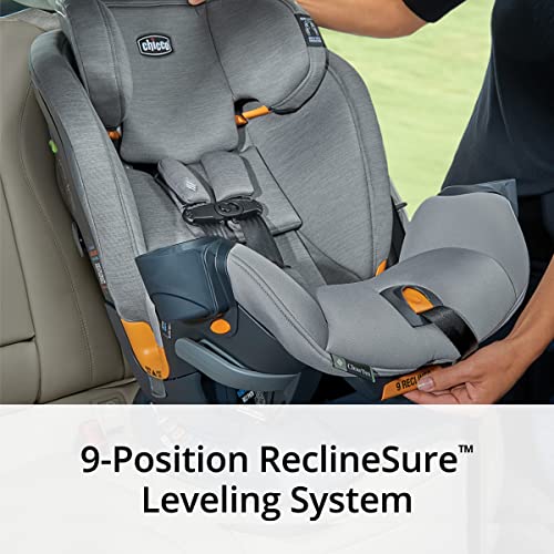 Chicco OneFit ClearTex All-in-One, Rear-Facing Seat for Infants 5-40 lbs, Forward-Facing Car Seat 25-65 lbs, Booster 40-100 lbs, Convertible| Obsidian/Black