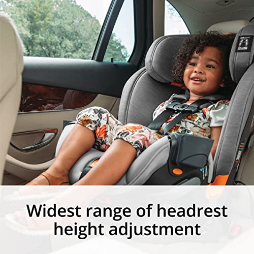 Chicco OneFit ClearTex All-in-One, Rear-Facing Seat for Infants 5-40 lbs, Forward-Facing Car Seat 25-65 lbs, Booster 40-100 lbs, Convertible| Obsidian/Black