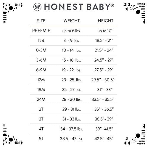 HonestBaby Short Sleeve Bodysuits One-Piece 100% Organic Cotton for Infant Baby Boys, Unisex, 5-Pack Ombre Blues, 6-9 Months