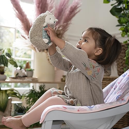 Ingenuity Keep Cozy 3 en 1 Grow with Me Asiento vibratorio para bebé y balancín para bebés a niños pequeños, vibraciones y barra de juguetes, 0-30 meses hasta 40 lbs (Ráfaga rosa)