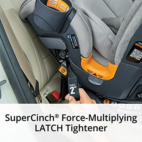 Chicco OneFit ClearTex All-in-One, Rear-Facing Seat for Infants 5-40 lbs, Forward-Facing Car Seat 25-65 lbs, Booster 40-100 lbs, Convertible| Obsidian/Black