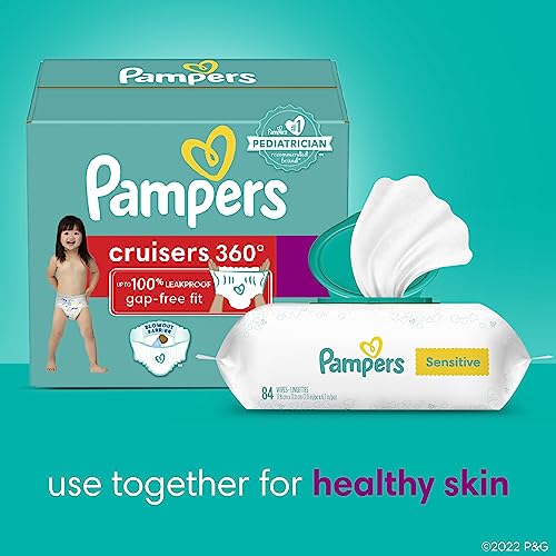 Pañales Pampers Cruisers 360 - Talla 7, suministro para un mes (88 unidades), pañales desechables para bebé, ajuste sin espacios