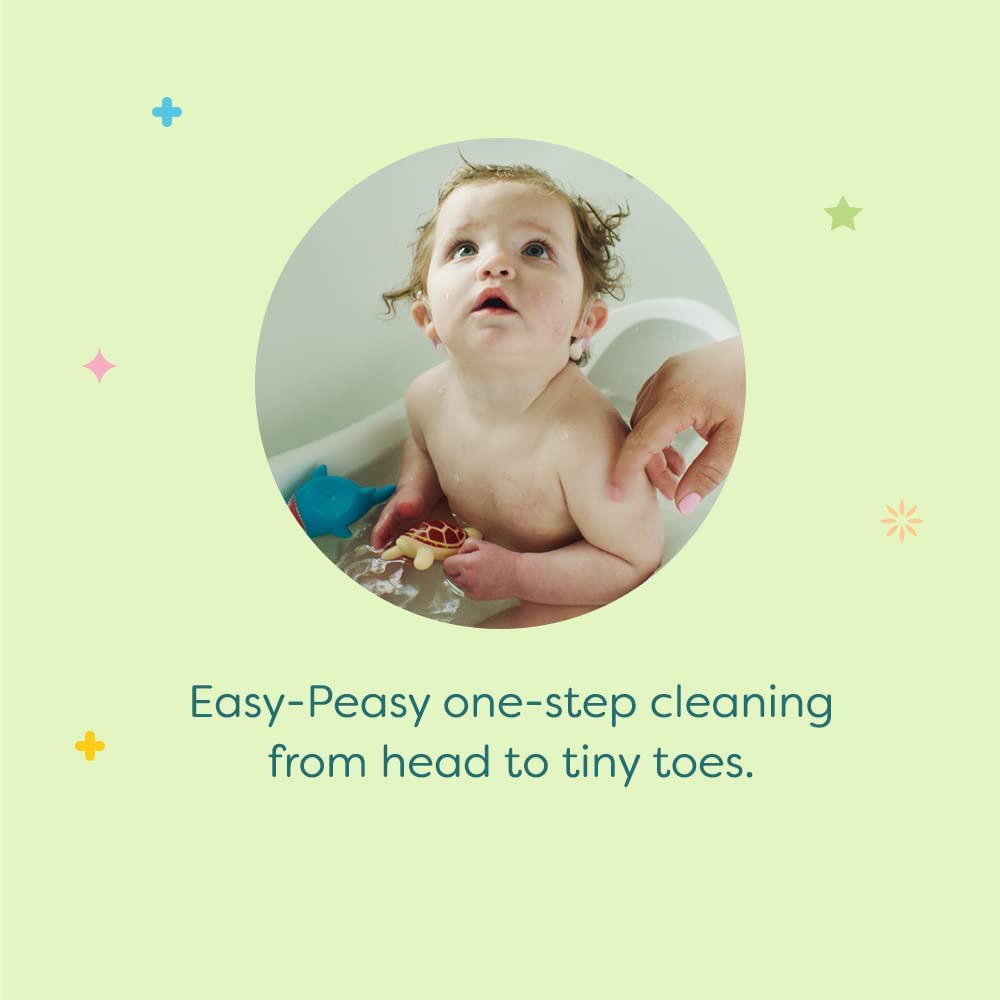 Babyganics Champú para bebé + biberón con bomba de gel de baño, manzanilla verbena, hipoalergénico y sin desgarros, 16 onzas líquidas (paquete de 3), el embalaje puede variar