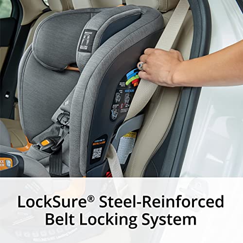 Chicco OneFit ClearTex All-in-One, Rear-Facing Seat for Infants 5-40 lbs, Forward-Facing Car Seat 25-65 lbs, Booster 40-100 lbs, Convertible| Obsidian/Black
