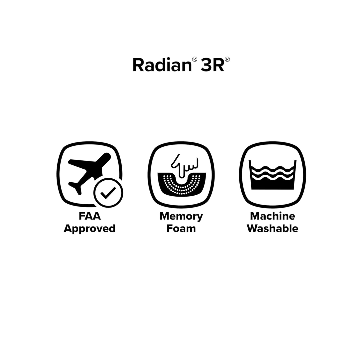 Radian 3R, 3-In-1 Convertible Car Seat, Rear Facing & Forward Facing, 10 Years 1 Car Seat, Slim Fit 3 Across, Jet Black