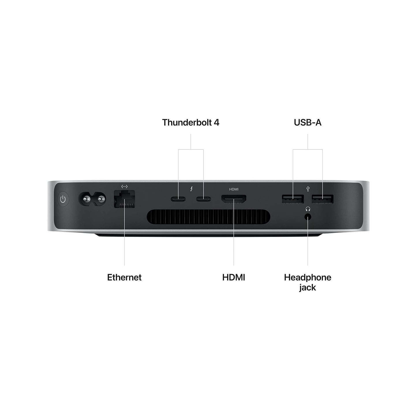 Computadora de escritorio Apple 2023 Mac Mini con chip M2 con CPU de 8 núcleos y GPU de 10 núcleos, memoria unificada de 8 GB, almacenamiento SSD de 256 GB, Gigabit Ethernet. Funciona con iPhone/iPad