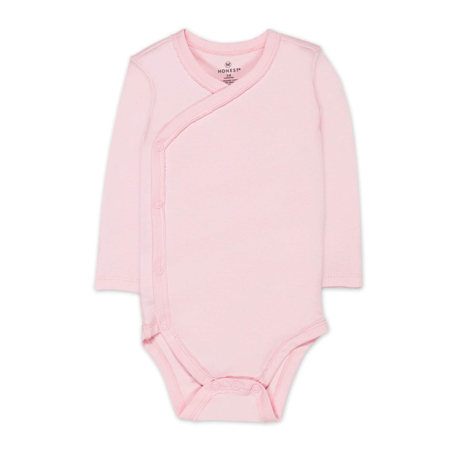 HonestBaby unisex baby 3-pack Organic Cotton Long Sleeve Side-snap Kimono Bodysuits and Toddler T Shirt Set, Love Dot, Preemie US