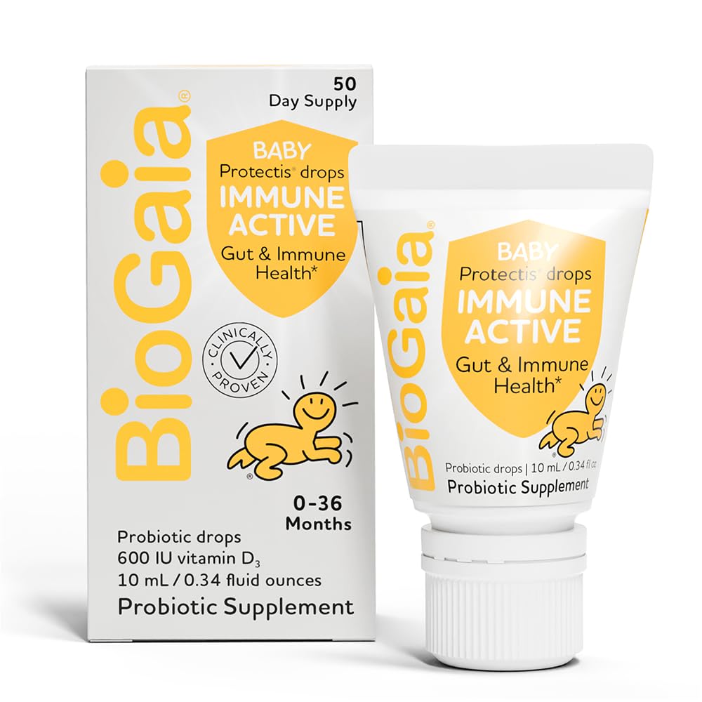 BioGaia Protectis Immune Active Baby | Probiotic + Vitamin D | Promotes The Development of Healthy Immune & Digestive Systems in Babies & Infants | 50 Day Supply