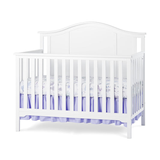 Child Craft Cottage Arch Top 4-in-1 Convertible Crib, Baby Crib Converts to Day Bed, Toddler Bed and Full Size Bed, 3 Adjustable Mattress Positions, Non-Toxic, Baby Safe Finish (Matte White)