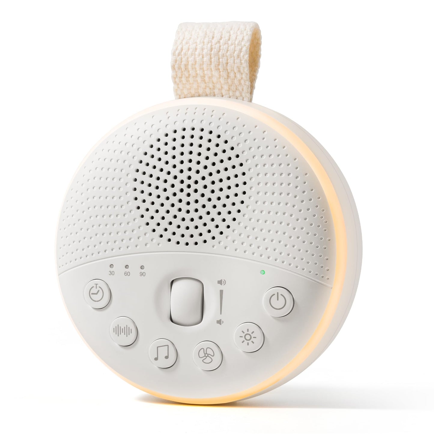 Cymrix Máquina de sonido para dormir portátil con 21 sonidos sin bucle como ruido blanco, sonido de ventilador, sonido de lluvia, canción de cuna para el cuidado del sueño, máquina de sonido de viaje con luz nocturna para adultos, bebés y niños.