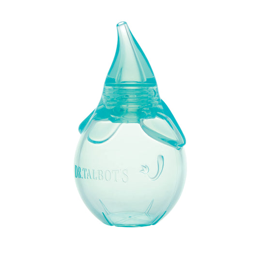 Aspirador nasal para bebés Dr. Talbot - Silicona sin BPA - con estuche de almacenamiento - Elefante azul
