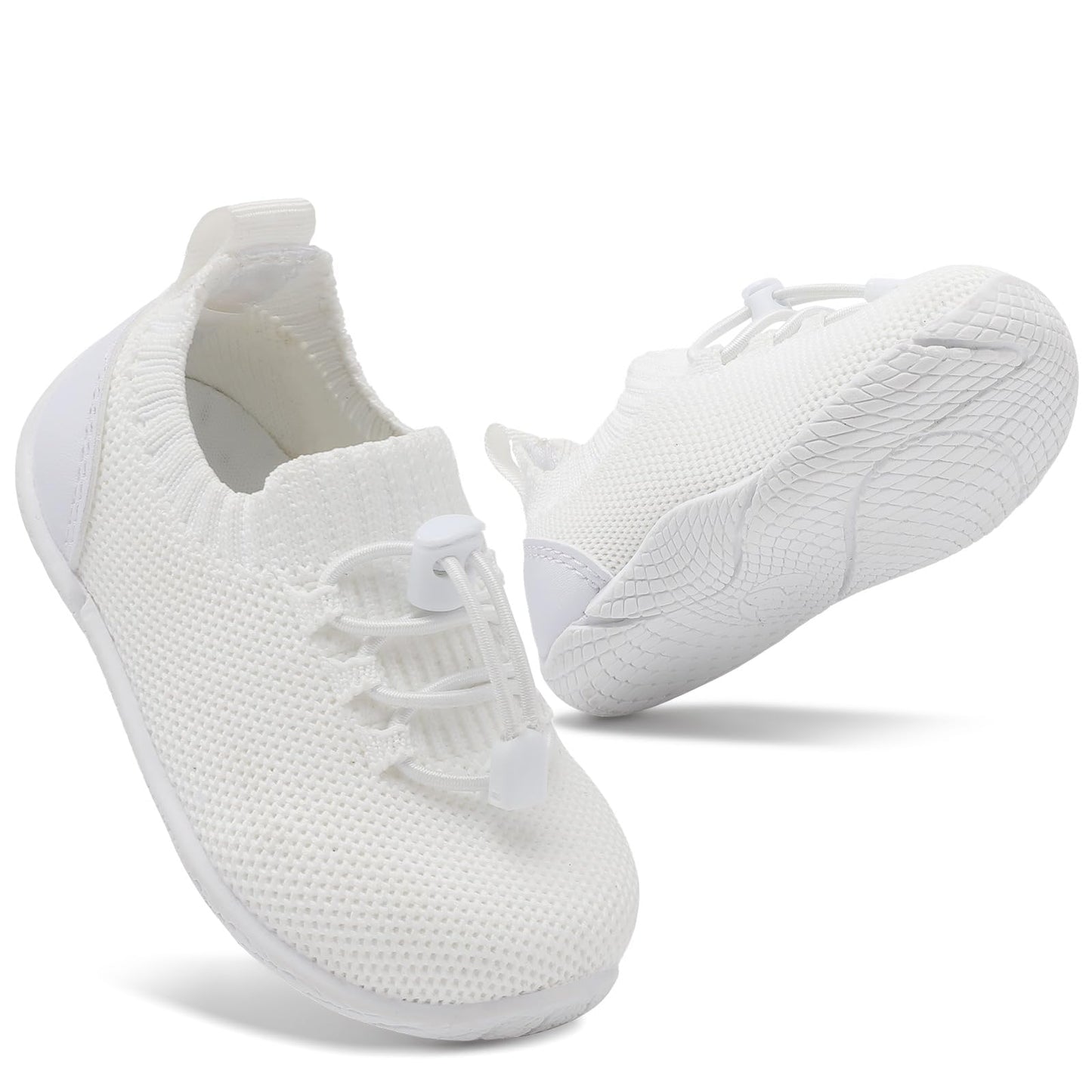 FEETCITY Infant Shoes Girls Boys Baby Walking Shoes Slip On Sneaker Newborn Crib Shoes First Walker Shoes A White