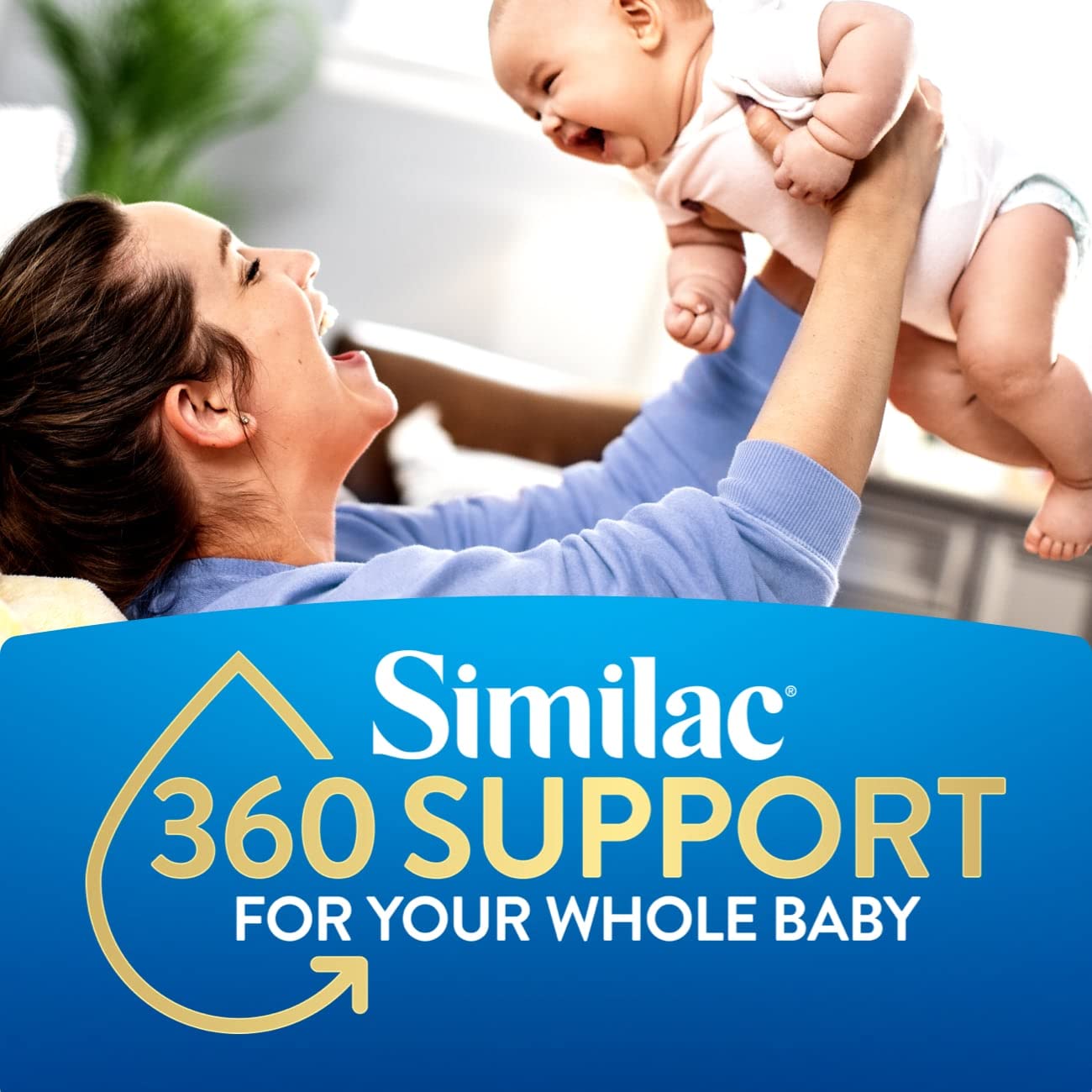 Similac 360 Total Care Infant Formula, Has 5 HMO Prebiotics, Our Closest Prebiotic Blend to Breast Milk, Non-GMO,‡ Baby Formula, Ready to Feed, 8-fl-oz Bottle, Pack of 24