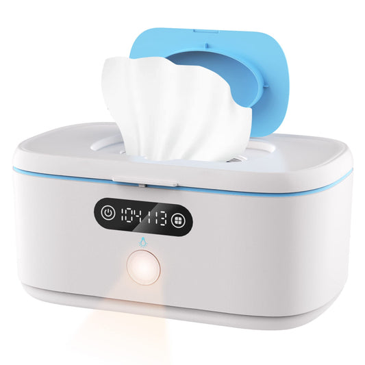 Bellababy Wipe Wamer para vehículos y uso doméstico, dispensador de toallitas húmedas para bebés y calentador de toallitas para pañales con luz nocturna, pantalla de temperatura, sin necesidad de agua ni esponja, ℉ y ℃ convertible