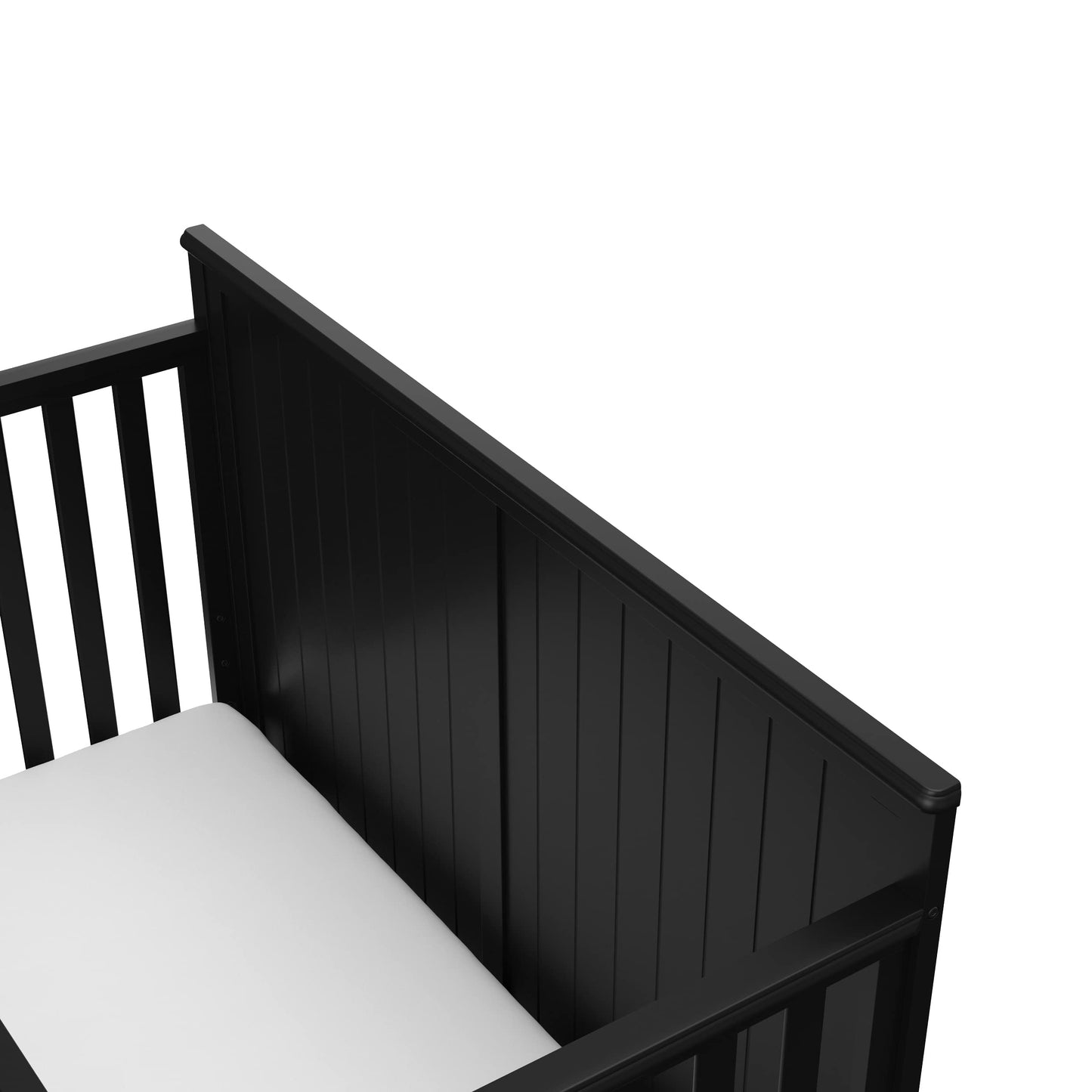 Graco Hadley Cuna convertible 5 en 1 con cajón (negro) - Combo, incluye almacenamiento de guardería de tamaño completo, se convierte de cuna de bebé a cama para niños pequeños, sofá cama
