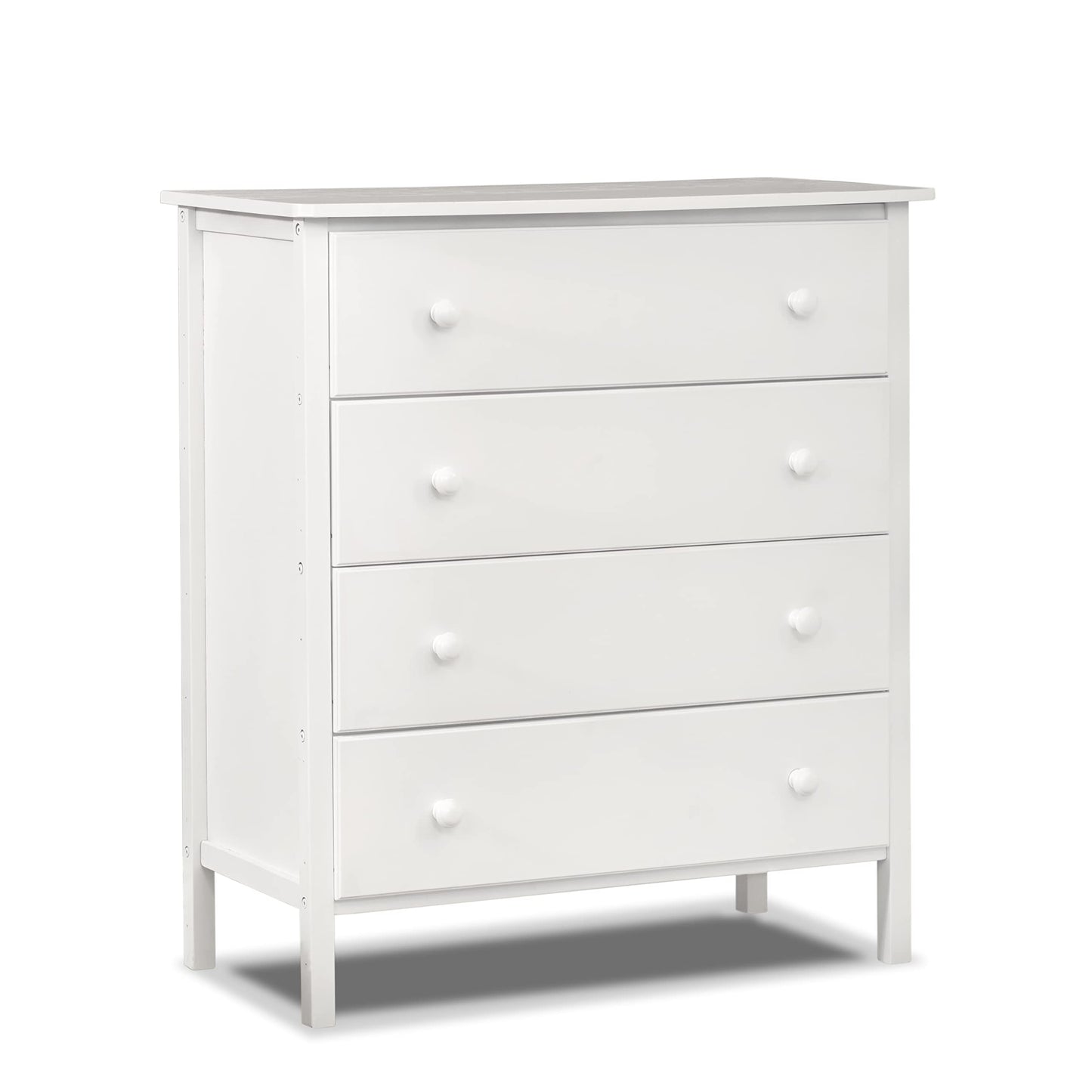 Sorelle Furniture Palisades Juego de guardería de 3 piezas con cuna convertible 4 en 1, cómoda de 4 cajones y cambiador con cesto, muebles para bebé hechos de madera, acabado no tóxico, juego de muebles para guardería, color blanco