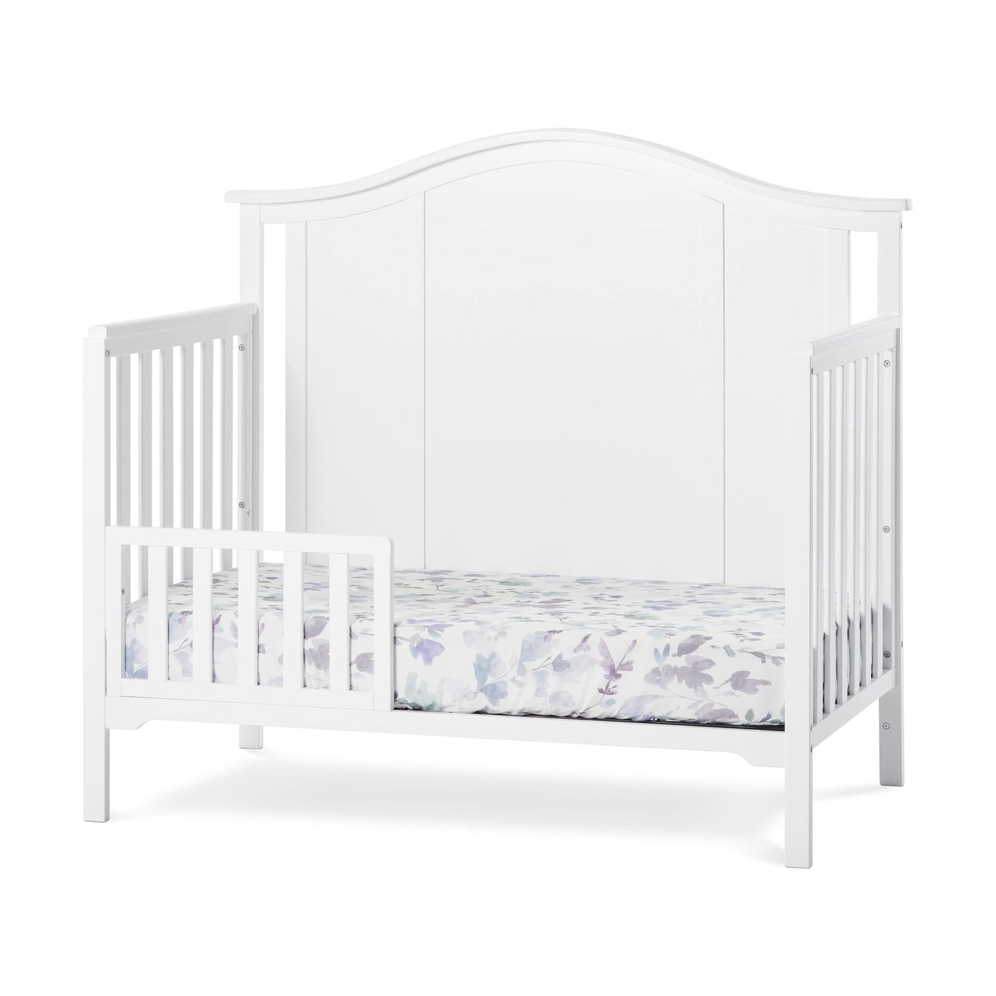 Child Craft Cottage Arch Top 4-in-1 Convertible Crib, Baby Crib Converts to Day Bed, Toddler Bed and Full Size Bed, 3 Adjustable Mattress Positions, Non-Toxic, Baby Safe Finish (Matte White)