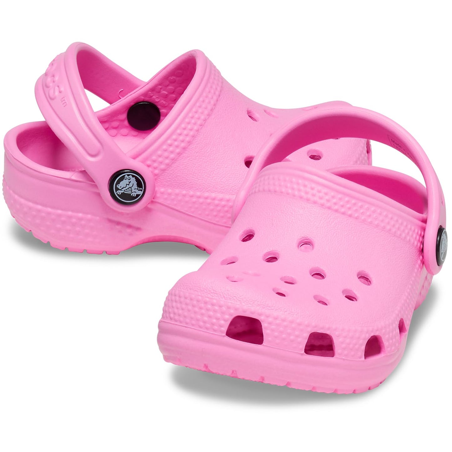 Crocs Unisex-Infant Classic Littles Clogs, Baby Shoes for Girls and Boys, Taffy Pink, 2-3 Infant