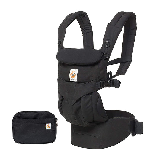 Omni 360 All-Position Baby Carrier for Newborn to Toddler with Lumbar Support (7-45 Pounds), Pure Black, 1 Count (Pack of 1)