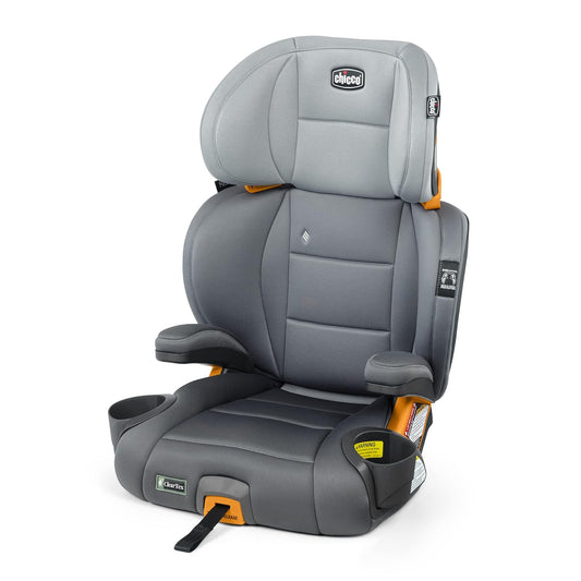 Kidfit Cleartex plus 2-In-1 Belt-Positioning Booster Car Seat, Backless and High Back Booster Seat, for Children Aged 4 Years and up and 40-100 Lbs. | Drift/Grey