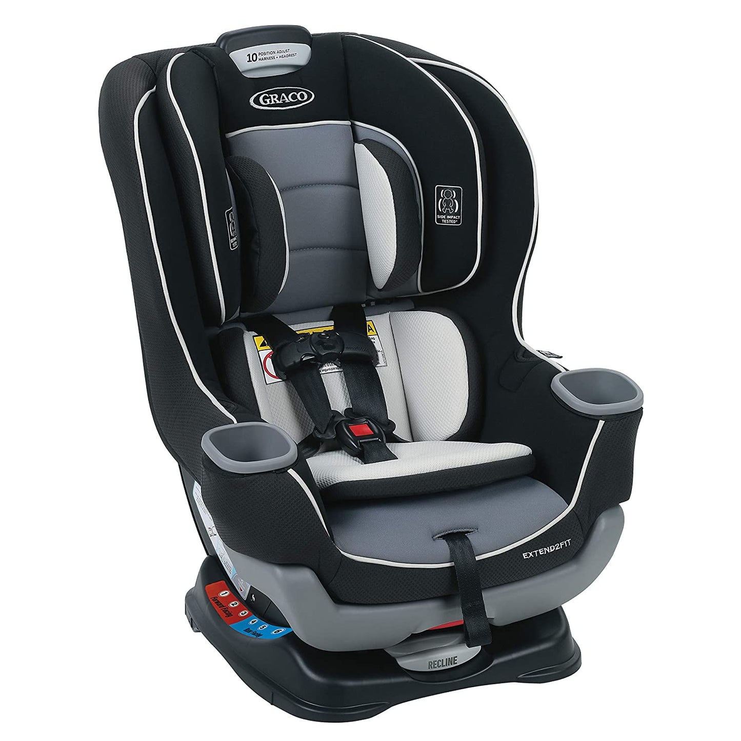 Extend2Fit Convertible Baby Car Seat, Rear and Forward Facing, Adjustable Extension Panel for Extra Legroom, Gotham