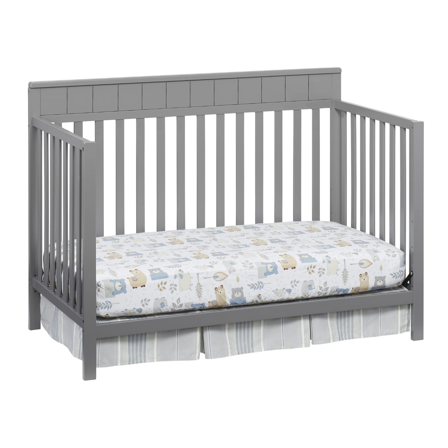 Cuna convertible 4 en 1 Oxford Baby Logan, gris paloma, certificación GreenGuard Gold