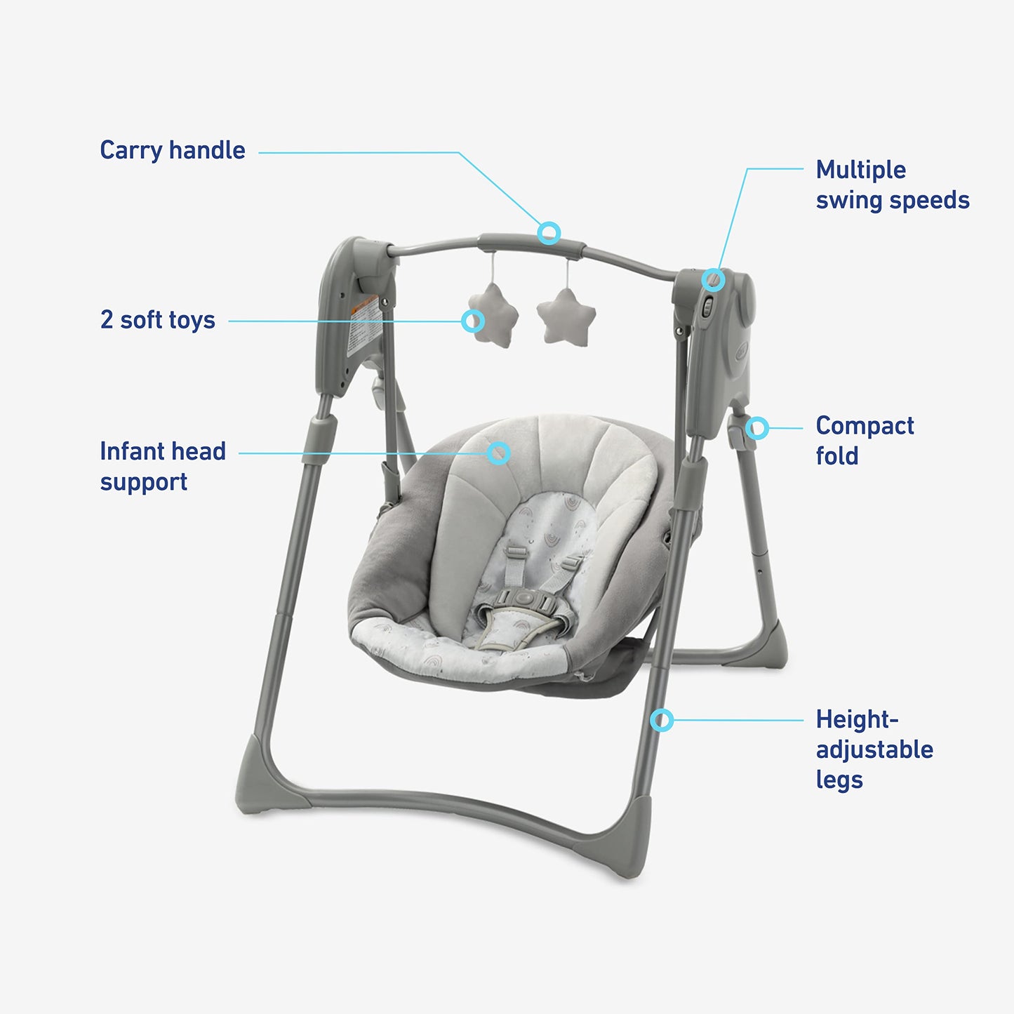 Columpio compacto para bebés Graco® Slim Spaces™