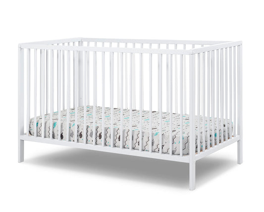 Sorelle Furniture Happy Crib 3-in-1 Convertible Crib, Made of Sustainable Beech Wood, Wooden Baby Bed, Toddler Bed and Child’s Daybed, Simplistic Nursery Furniture (White)