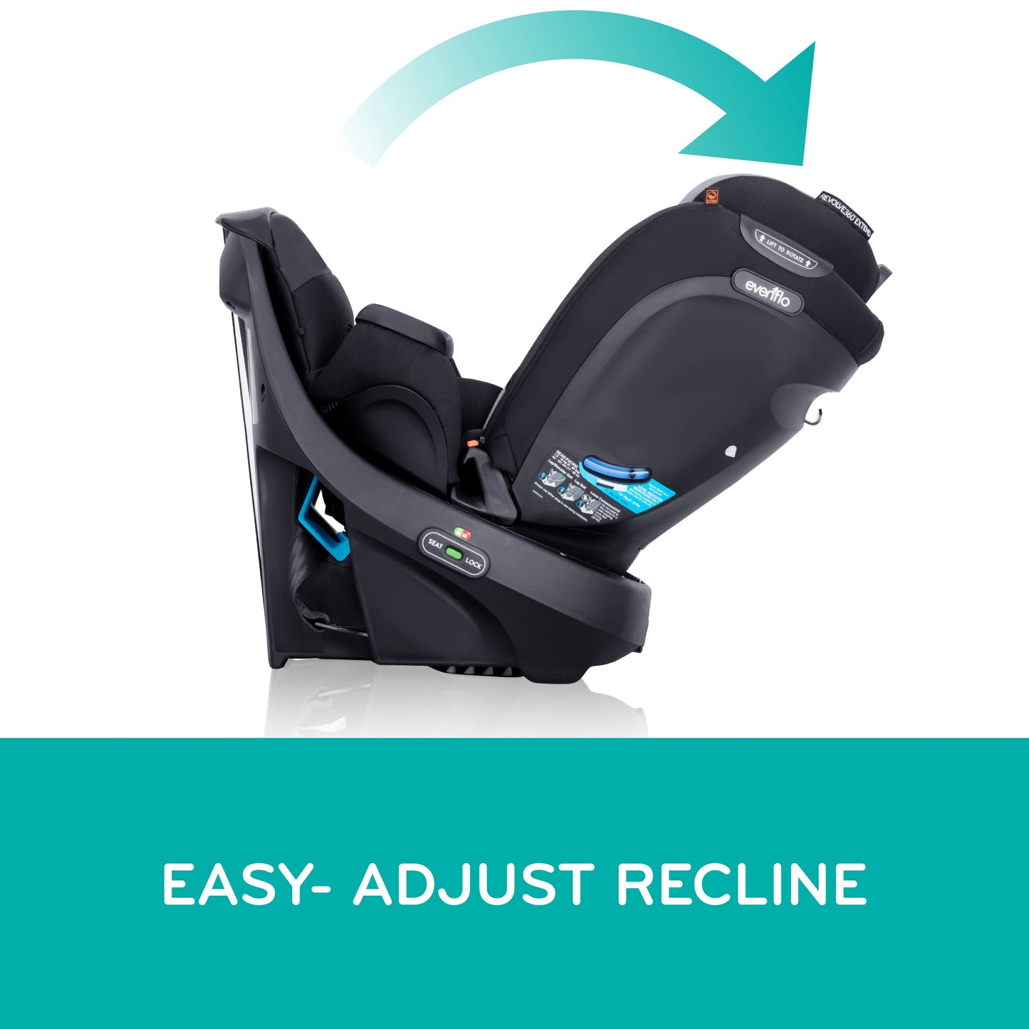 Evenflo Revolve360 Extend All-in-One Rotational Car Seat with Quick Clean Cover (Rockland Green)