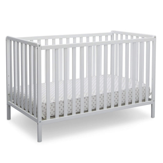 Cuna convertible 4 en 1 Delta Children Heartland - Certificación Greenguard Gold, Bianca White