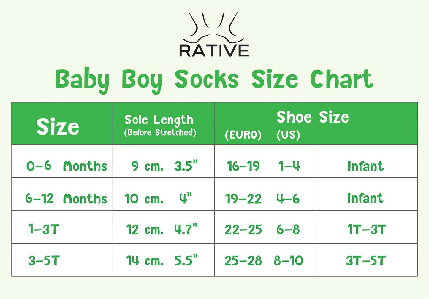 RATIVE Non Skid Anti Slip Slipper Cotton Crew Dress Socks With Grips For Baby Toddlers Kids Boys (6-12 Months, 12-pairs/RB-71112)