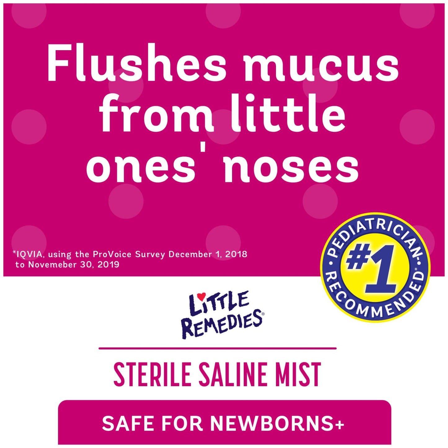 Little Remedies Sterile Saline Nasal Mist, Safe for Newborns, 3 oz