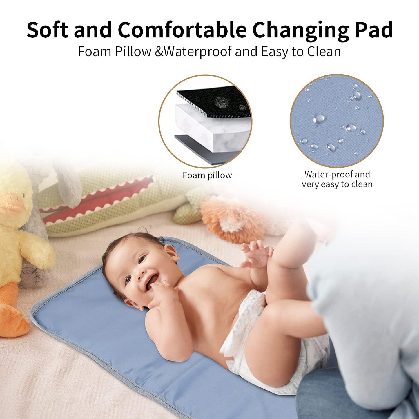 HOBEST Diaper Bag Backpack, Multifunction Large Travel Diaper Bag with Changing Pad and USB Charging Port for Moms Dads, Waterproof Unisex Baby Bag for Boys Girls, Baby Registry Search