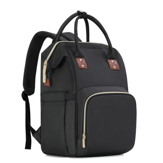 Femuar Bolsa de pañales Mochila multifunción Maternidad Bolsa de pañales para bebés para niñas y niños Bolsas de pañales de Viaje de Gran Capacidad Negro Oscuro
