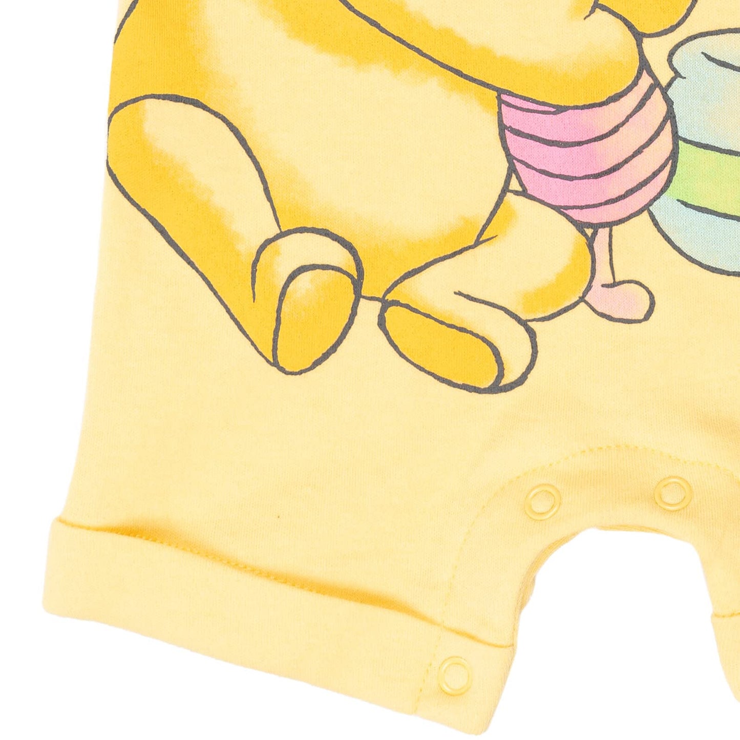 Disney Winnie The Pooh - Conjunto de mameluco y diadema para bebé, color amarillo, 6 a 9 meses