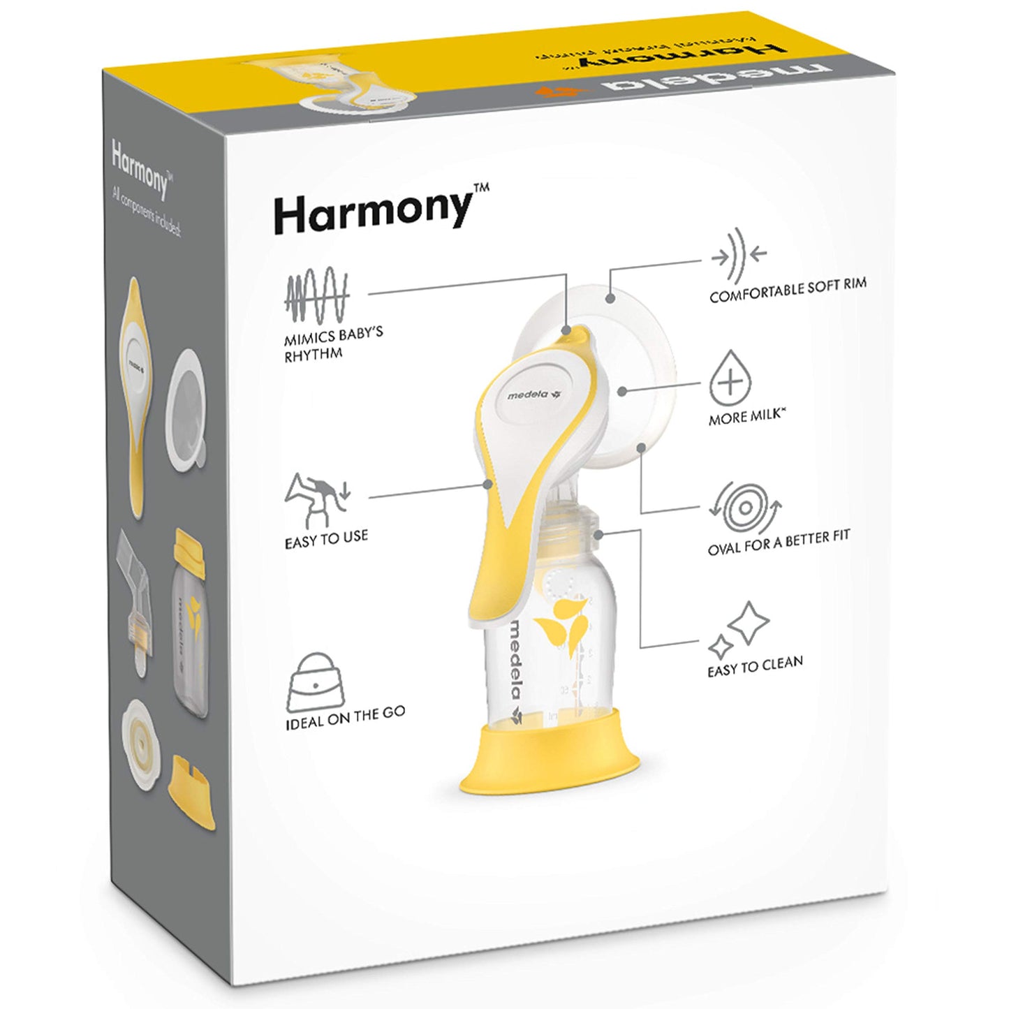 Medela Manual breast pump with Flex Shields Harmony Single Hand for More Comfort and Expressing More Milk