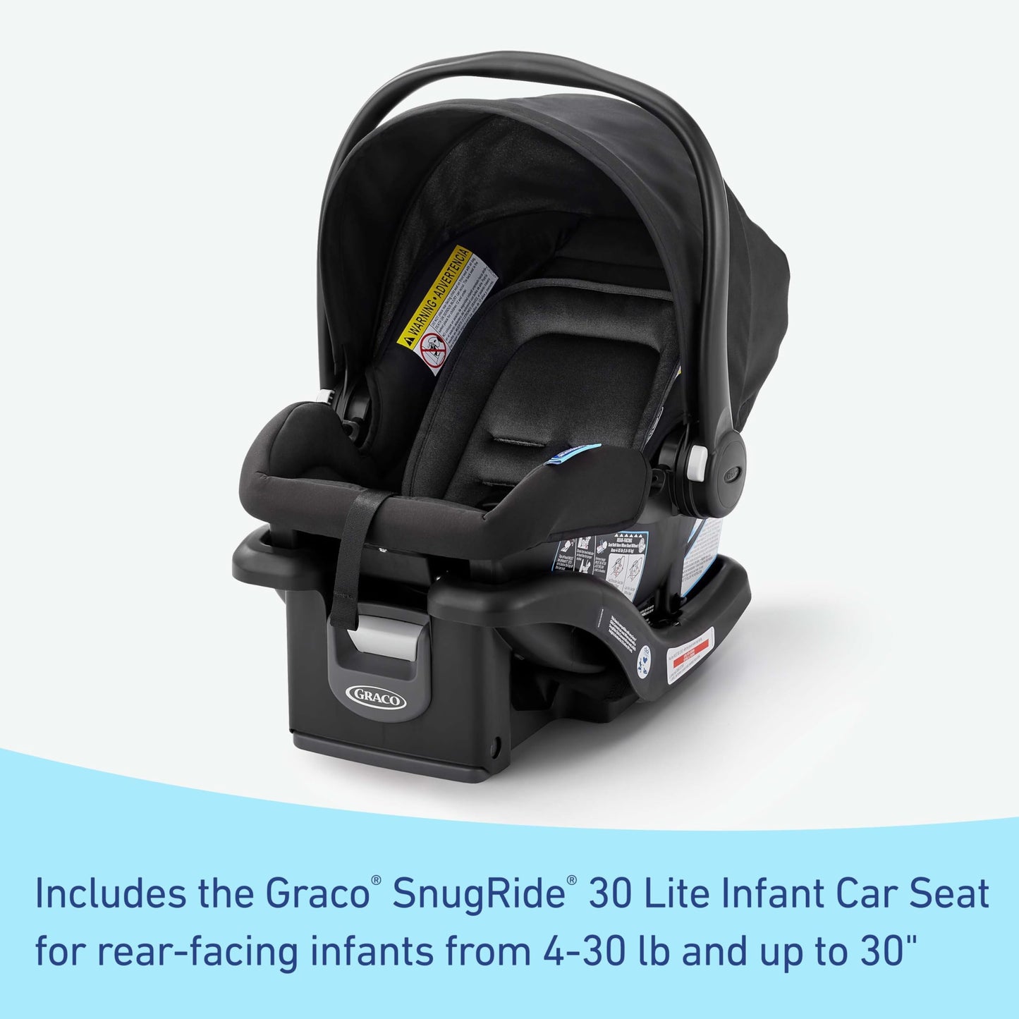 Graco Outpace LX All-Terrain Travel System - Includes SnugRide 30 Lite Infant Car Seat, Briggs, High-Performance Stroller/Car Seat Combo, Practical & Durable
