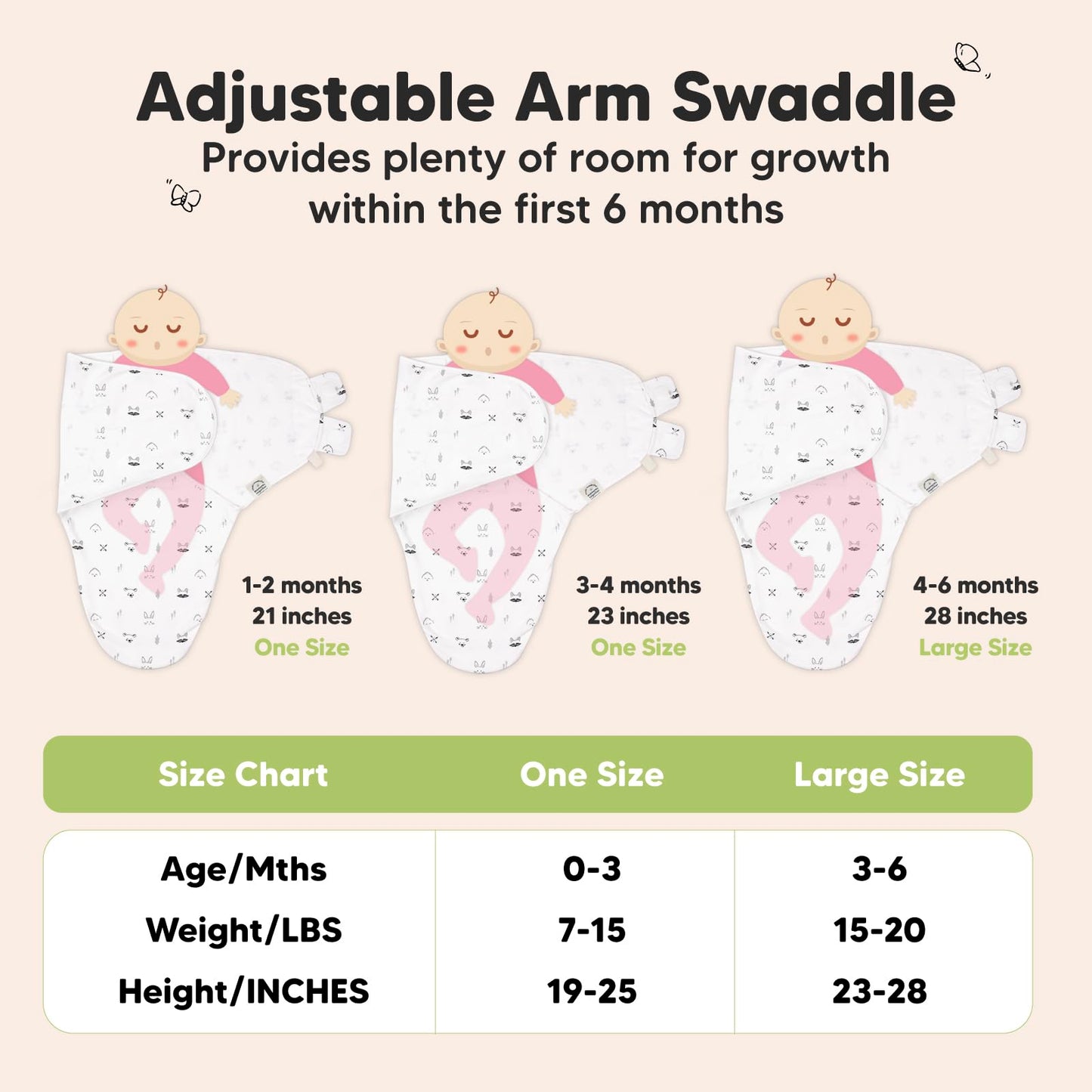 KeaBabies Paquete de 3 sacos de dormir orgánicos para bebé – Saco para recién nacido, pañales ergonómicos para bebés de 0 a 3 meses, pañales para recién nacidos, saco de dormir para bebé, manta para bebé, artículos esenciales para bebé (nórdico)