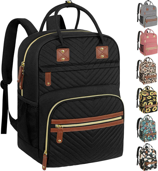 Mochila para pañales para mujer de gran capacidad con bolsillos aislados Bolsas de pañales multifuncionales para bebé niña niño Bolsas de bebé impermeables para mamá Bolsa de viaje de maternidad Negro