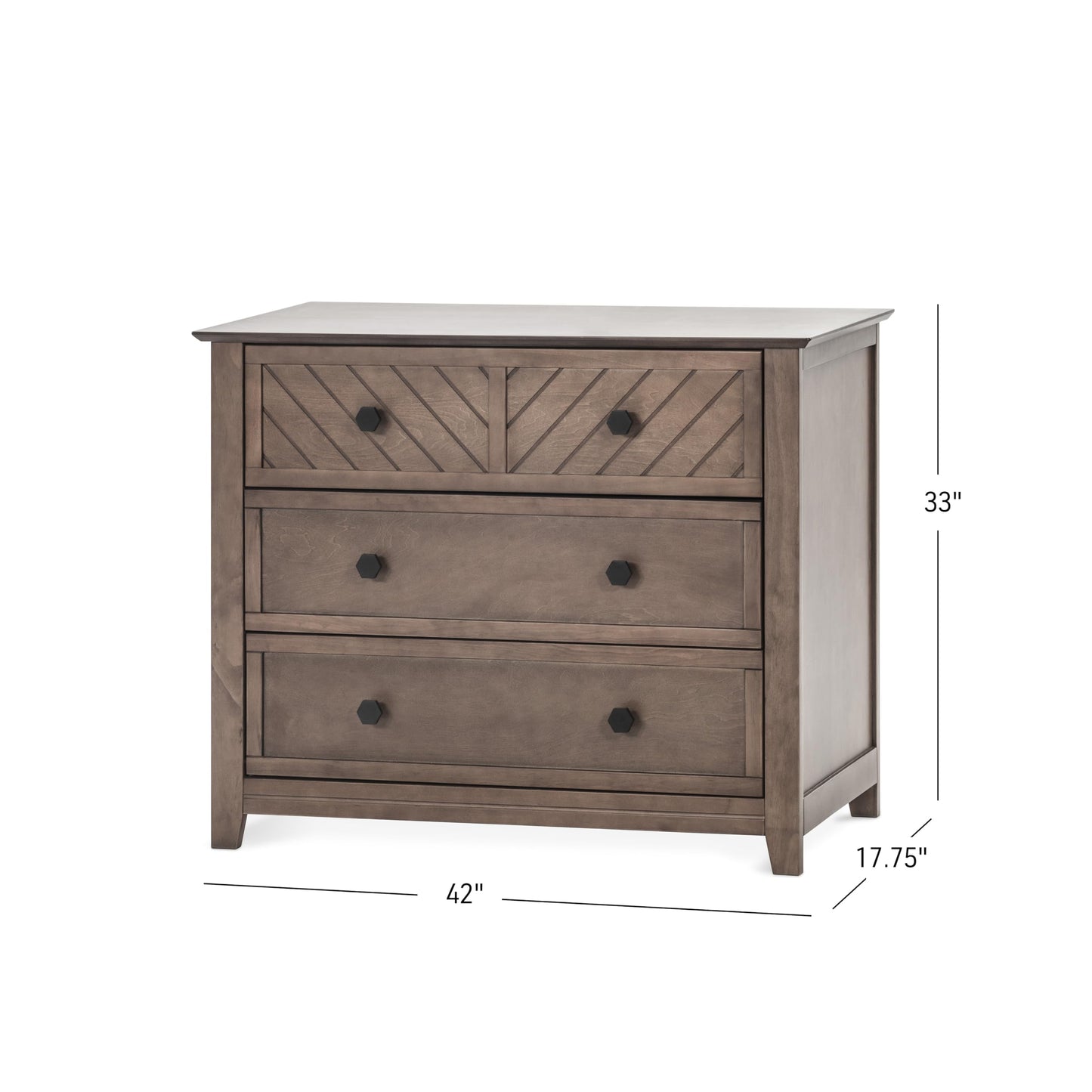 Child Craft Atwood Crib and Dresser Nursery Set, 2-Piece, Includes 4-in-1 Convertible Crib and 3-Drawer Dresser, Grows with Your Baby (Cocoa Bean Brown)