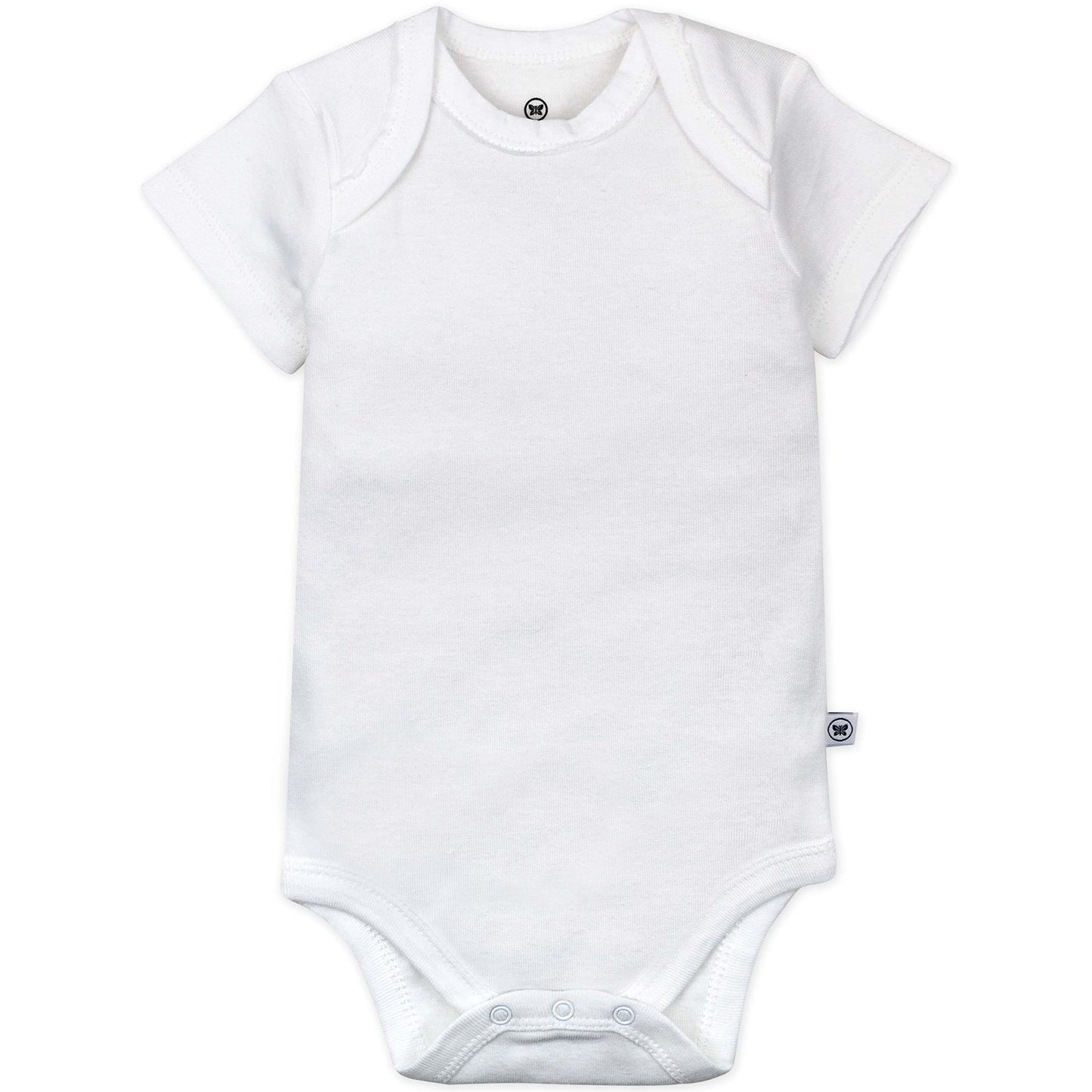 HonestBaby Short Sleeve Bodysuits One-Piece 100% Organic Cotton for Infant Baby Boys, Unisex, 5-Pack Ombre Blues, 6-9 Months