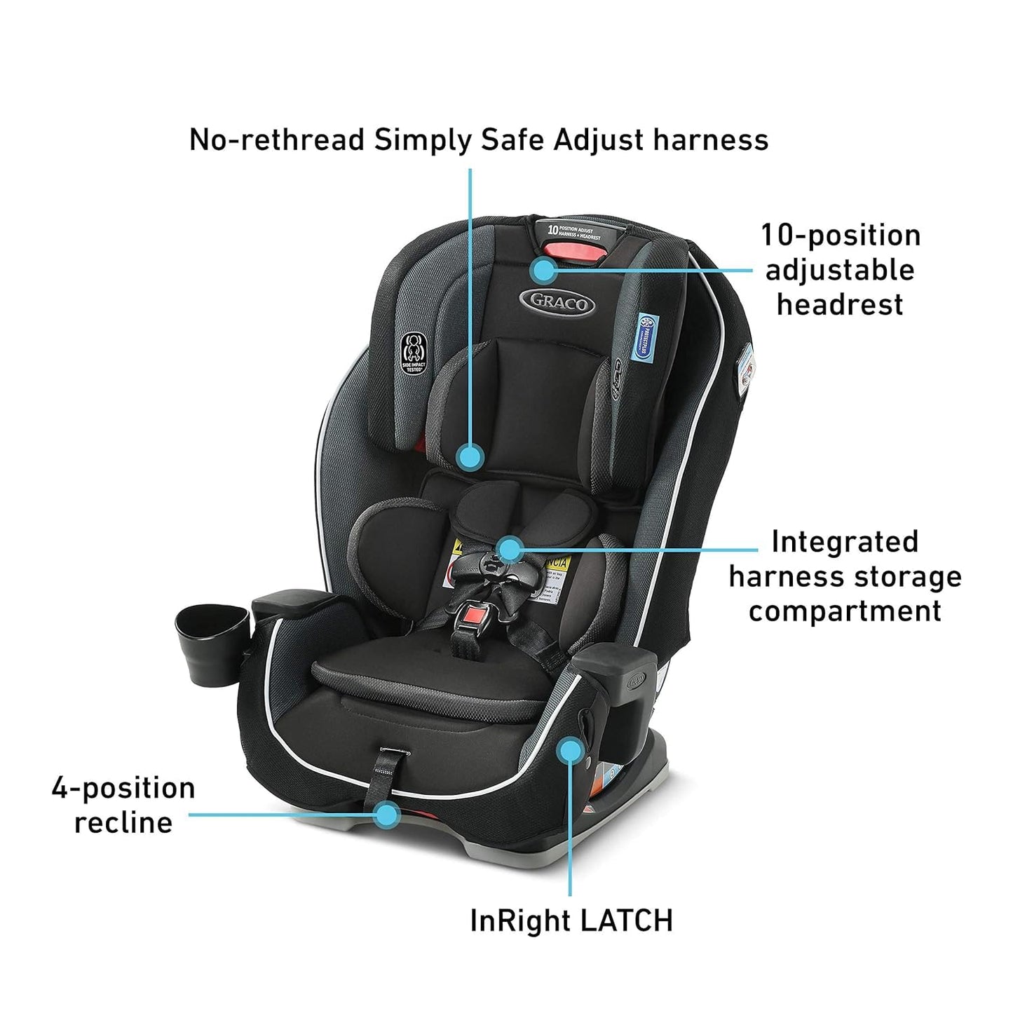 Graco Milestone 3 in 1 Car Seat, Infant to Toddler Car Seat - Kline