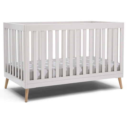 Cuna convertible 4 en 1 Delta Children Essex, color blanco Bianca con patas naturales