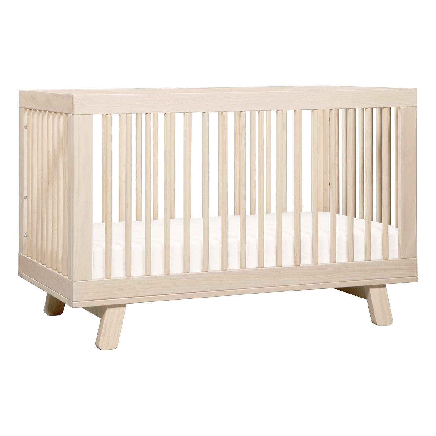Cuna convertible 3 en 1 Babyletto Hudson con kit de conversión de cama para niños pequeños en color natural lavado, certificación Greenguard Gold