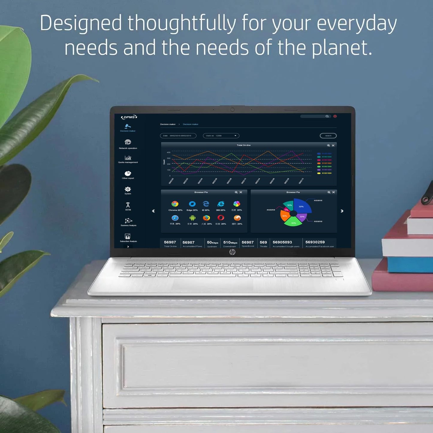HP 17.3" Laptop, HD+ Touchscreen, Intel Quad-Core N200 Processor, 16GB RAM, 512GB SSD, Fingerprint Reader, Numeric Keypad, Webcam, HDMI, Wi-Fi 6, Bluetooth, Windows 11 Home, Silver