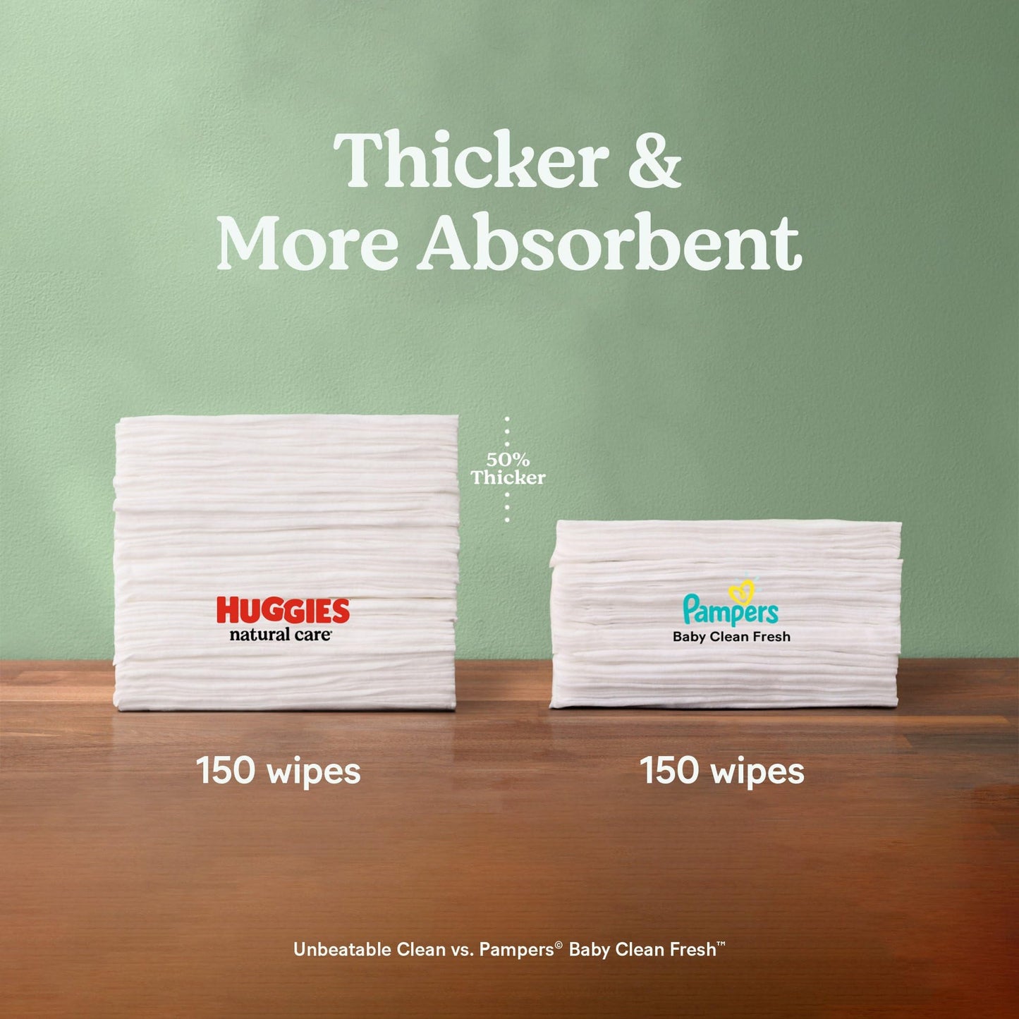 Toallitas para bebés sensibles Huggies Natural Care, sin perfume, hipoalergénicas, 6 paquetes con tapa abatible (288 toallitas en total)