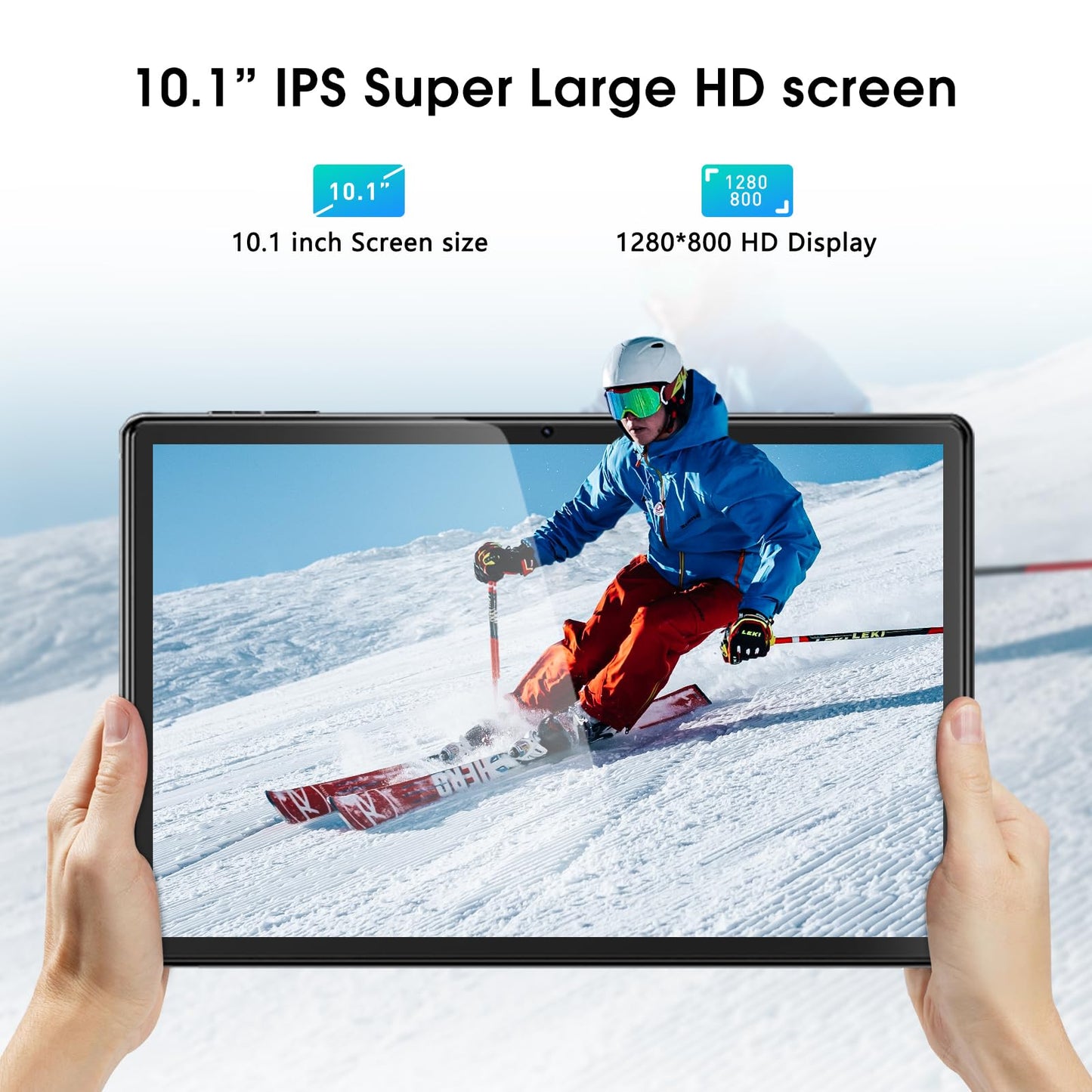 PKHOZ Tableta Android 14 de 8GB (4+4 RAM 128GB ROM, tabletas Octa-Core de 10.1 Pulgadas (2.0Ghz) con Pantalla IPS 1280 * 800, cámara de 2MP+8MP, 6000mAh, WiFi, Bluetooth 5.0