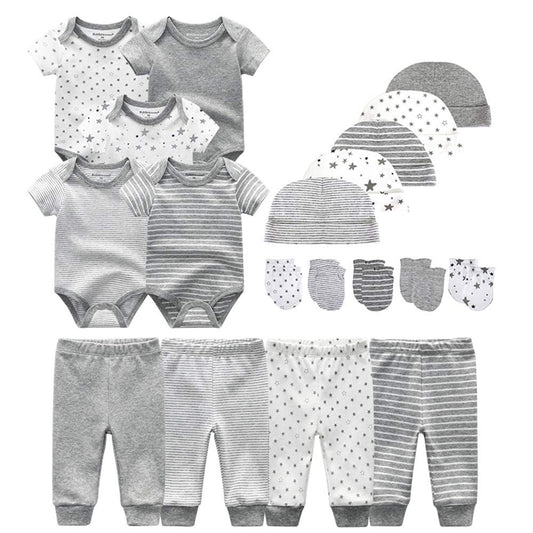 Kiddiezoom Conjunto de ropa unisex Baby Layette Essentials Giftset de 19 piezas para niños recién nacidos