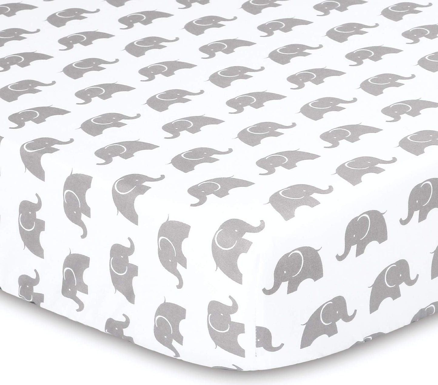 The Peanutshell Elephant Walk Crib Bedding Set - 3 Piece Unisex Nursery Set - Crib Quilt, Crib Sheet, Crib Skirt